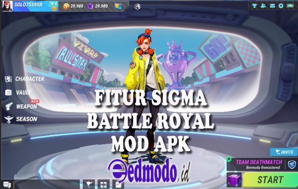 Fitur Unggulan Game Sigma Battle Royale MOD Apk