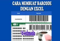 Cara Membuat Barcode Dengan Excel